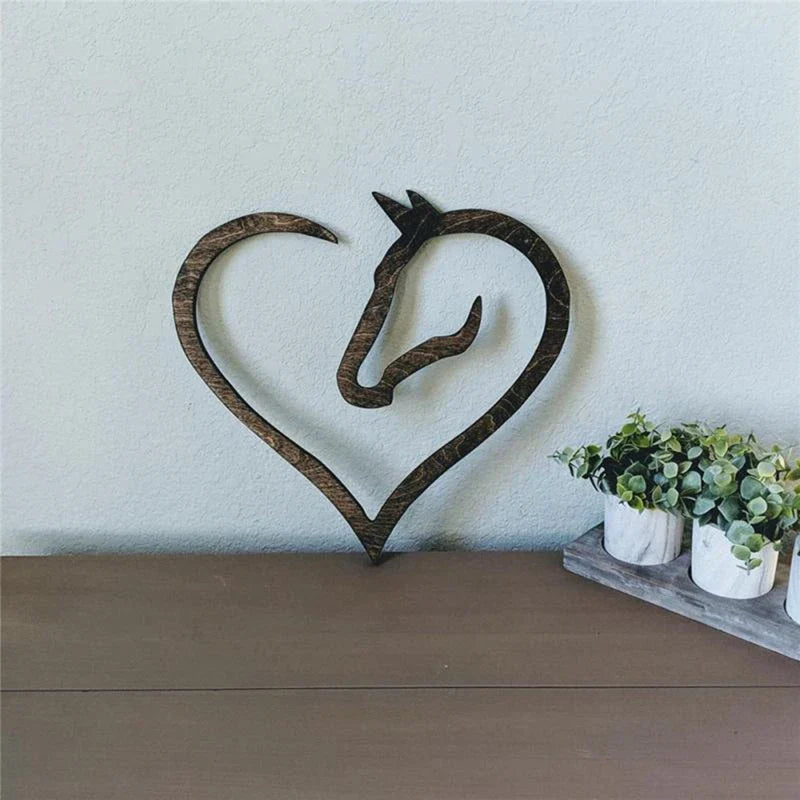 A Handmade Wooden Heart for Horse Lovers